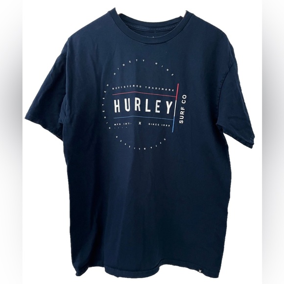 Hurley Surf Co Graphic T-Shirt Navy Blue Men’s Large - Picture 1 of 6